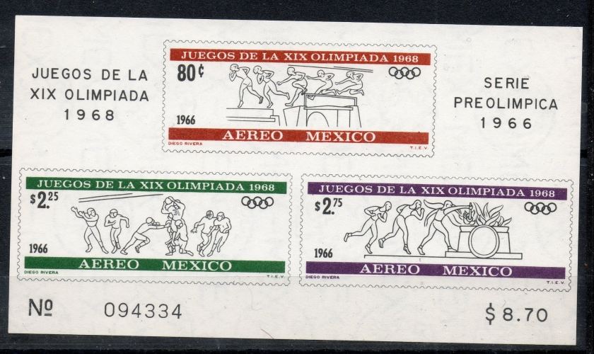 Mexique Yvert BF N°5 & 6 Neuf Série préolympiques 1966