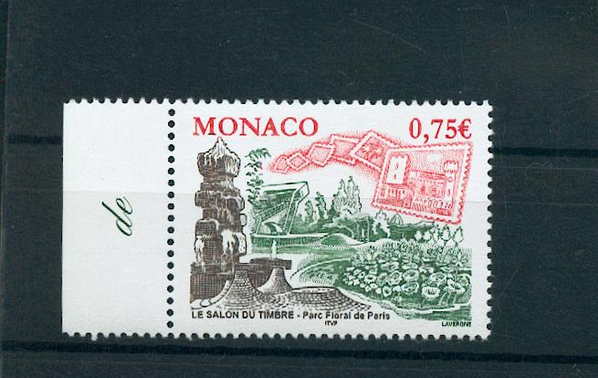 MONACO 2450 salon du timbre 2004 non bdf neufs ** luxe MNH sin charnela prix de la poste 0.75 