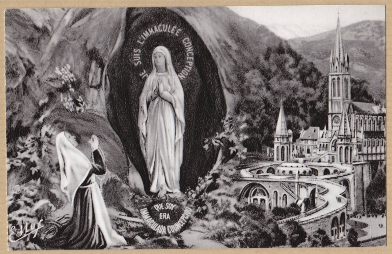 LOURDES - La Basilique et l'Apparition