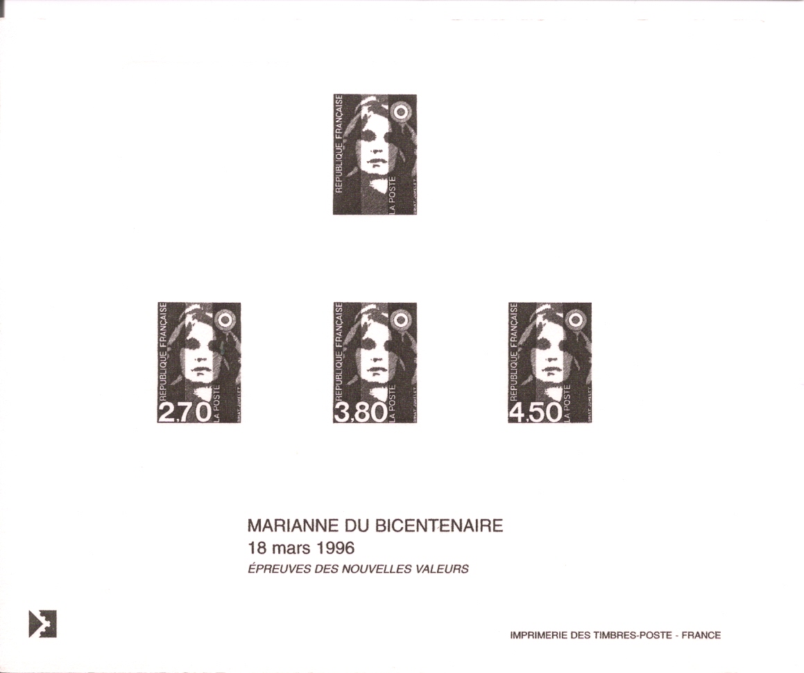 France - Epreuve - Marianne du Bicentenaire - 18.03.1996