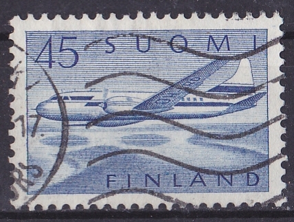 FINLANDE 1958 OBLITERE poste aérienne N° 6