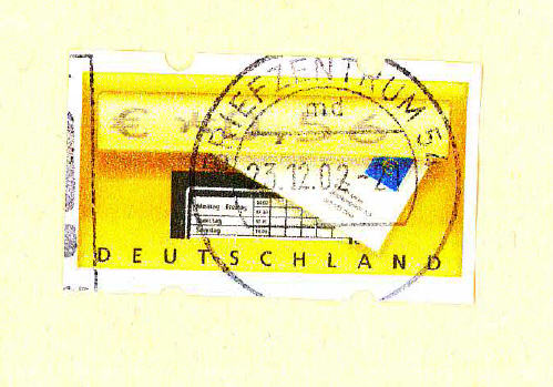 Vignette Oblitérée Timbres sticker 0,56 EUR ALLEMAGNE DEUTSCHLAND 2002