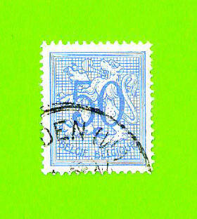 Timbre Oblitéré Used Stamp 50 BELGIË BELGIQUE Lion Héraldique