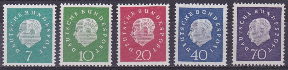 ALLEMAGNE RFA 1959 neuf** MNH N° 173 à 177