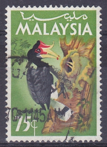 MALAISIE 1965 OBLITERE N° 25 oiseau