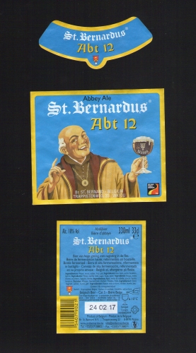 Etiquette Bière Beere Cerveja Saint Bernardus ABT12 Lot 3