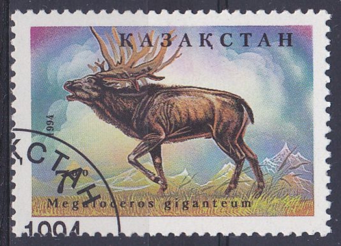 KAZAKHSTAN 1994 OBLITERE N° 40 faune préhistorique