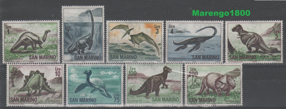 Saint-Marin 1965 - Animaux préhistoriques