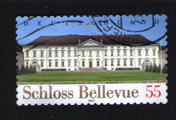 ALLEMAGNE Oblitéré rond et vagues Schloss Bellevue 2007 SU