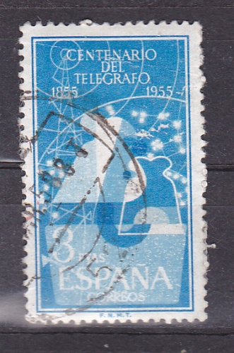 ESPAGNE 1955  Y&T  n° 875  Centenaire du télégraphe