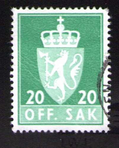  NORVEGE Oblitération ronde Used Stamp 20 OFF. SAK