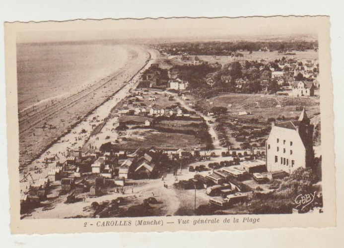 cpsm 50 Carolles Vue générale de la Plage