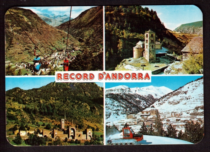 Andorre Carte Postale Cpm Record d' Andorra Encamp- Canillo- N.S de Meritxell-Soldeu 