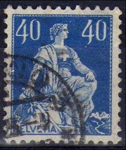 Suisse 1916 - Helvetia 40 c.