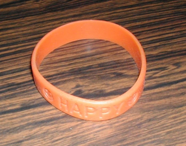 Bracelet Silicone Orange HAPPY