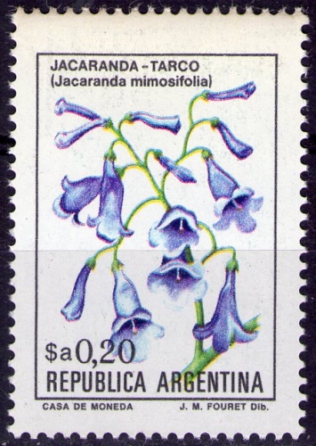 Argentine - Y&T 1354 - Jaracanda mimosifolia - Série courante : Fleurs