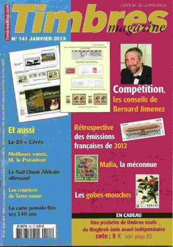 Timbres Magazine N°141 Janvier 2013