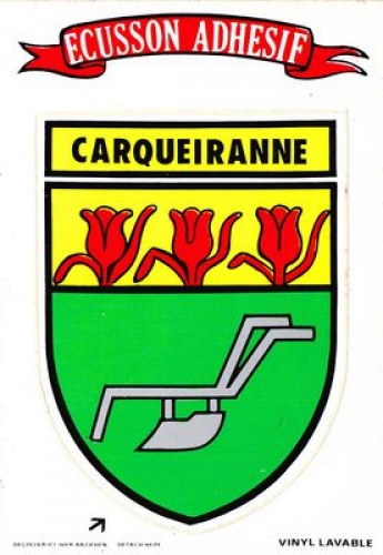 France 83 Carqueiranne - Blason adhésif sur carte postale