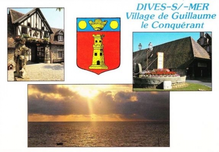 France 14 Dives-sur-Mer - CPM neuve multivues avec blason