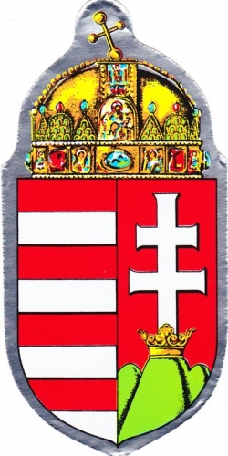 Hongrie 1992 - Blason adhésif des armoiries actuelles de la Hongrie