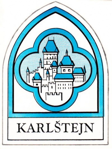 République Tchèque Karlstejn 1990 - Autocollant du château