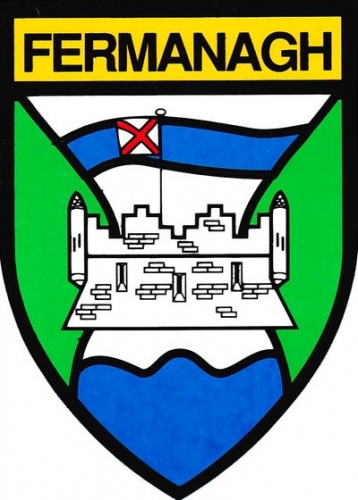 Irlande du Nord Fermanagh 1995 - Blason adhésif du comté