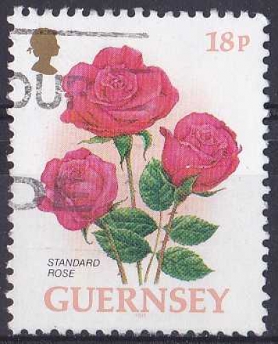 GUERNESEY 1997 OBLITERE N° 737 fleurs