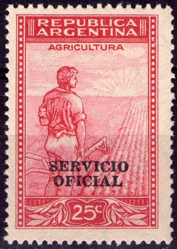 Argentine - Y&T TS 345 - Agriculture - Timbre de Service