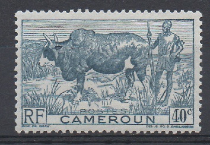 CAMEROUN 1948 - Y & T : 218 - BOEUF À BOSSE