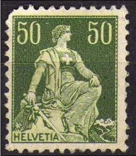 Suisse 1907 - Helvetia 50 c. * (2me choix)