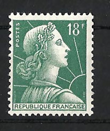 France - Y&T 1011a ** Marianne de Muller - année 1955 59
