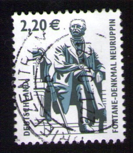 ALLEMAGNE Oblitération ronde used stamp Fontane Denkmal Neuruppin