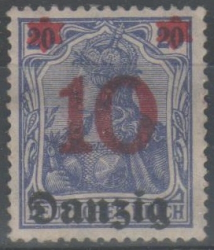 Dantzig 1920 - Surchargé 10 sur 20 p. *