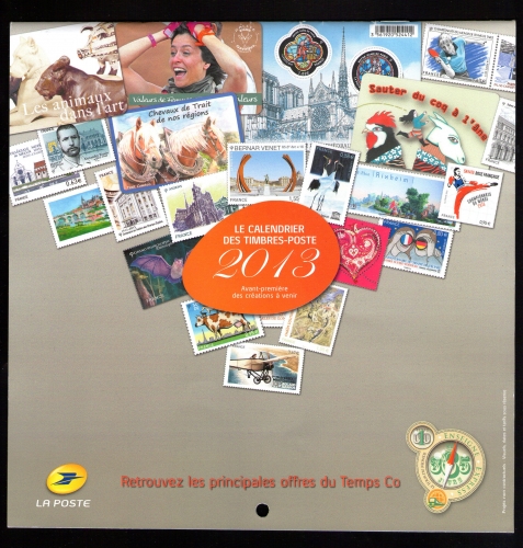 Le Calendrier Mural Calendar des Timbres poste 2013