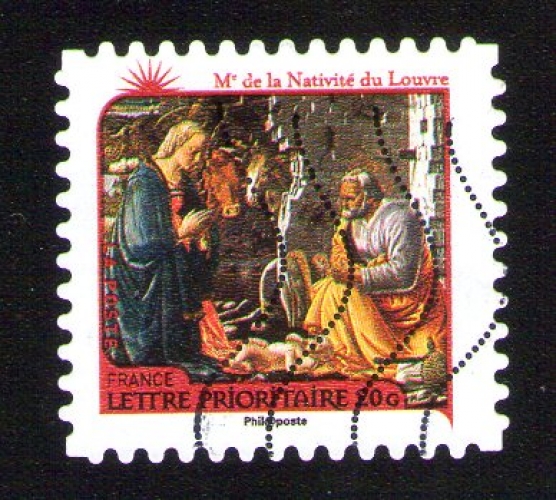 Timbre Oblitéré Used Stamp Carnet nativités Maître de la Nativité du Louvre XVe FRANCE 2011 Y&T 627