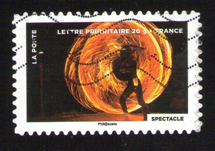 France 2012 Oblitéré Used Le timbre fête le feu Spectacle Y&T 760