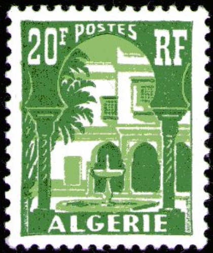 Algérie - Y&T 0341 - Musée du Bardo - Cour mauresque