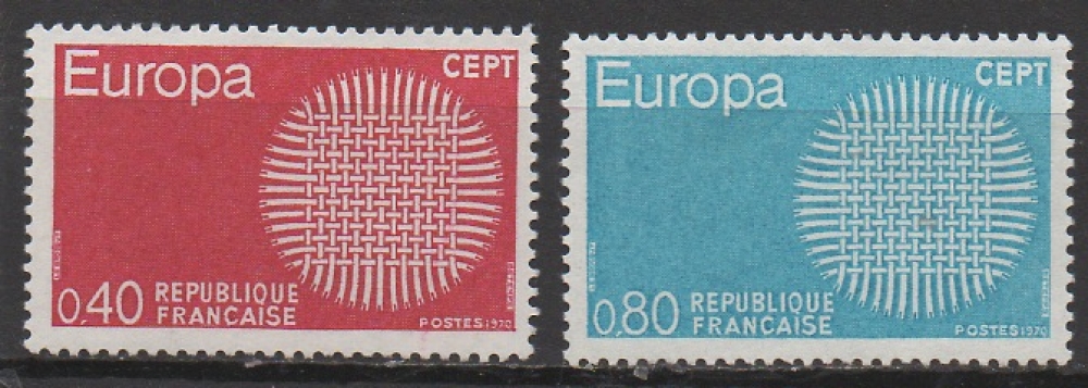 FRANCE 1970 - EUROPA - YT : 1637 et 1638