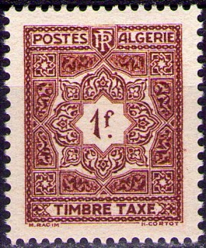 Algérie - Y&T Timbre Taxe n° 37