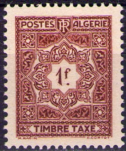 Algérie - Y&T Timbre Taxe n° 37