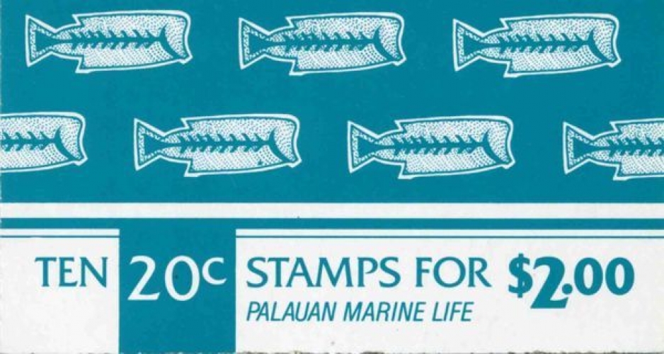  Palau 1984 Carnet / Booklet Faune marine carnet vert $ 2,00