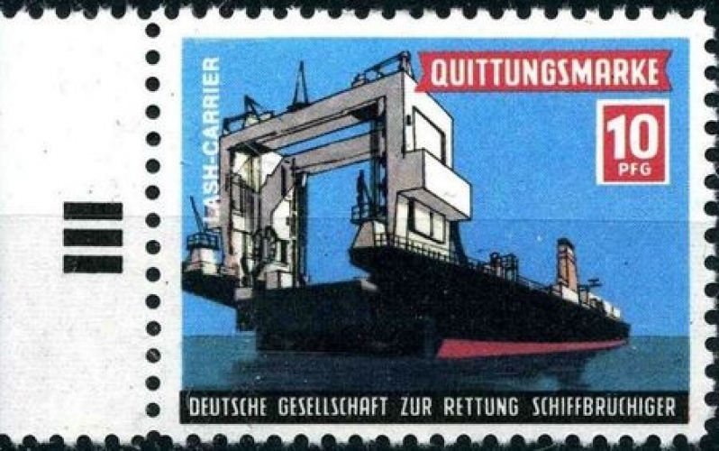 Allemagne Vignette DGzRS - Péniche transporteur