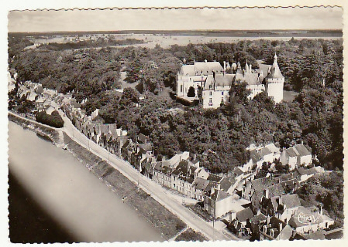 cpsm 41  Chaumont-sur-Loire Vue aérienne