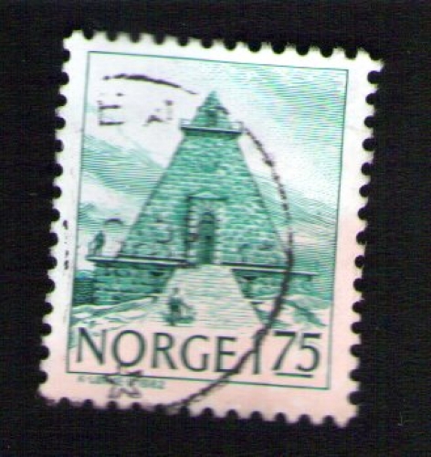 NORVEGE Oblitération ronde Used Stamp Bâtiment Pyramide 1982