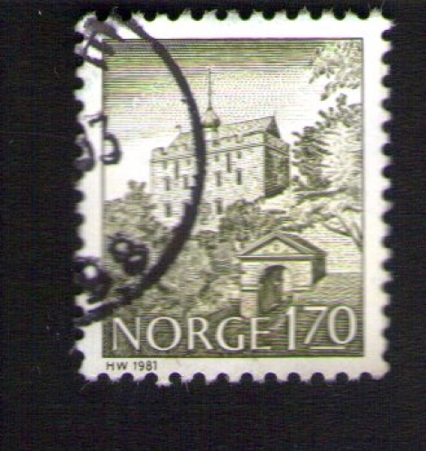 NORVEGE Oblitération ronde Used Stamp Bâtiment 1,70 1981