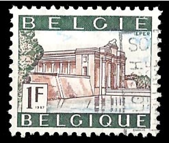 Belgique - Y&T 1424 (o) - Villes touristiques Ypres - année 1967