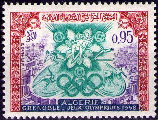 Algérie - Y&T 0454 - Jeux Olympiques d'hiver à Grenoble