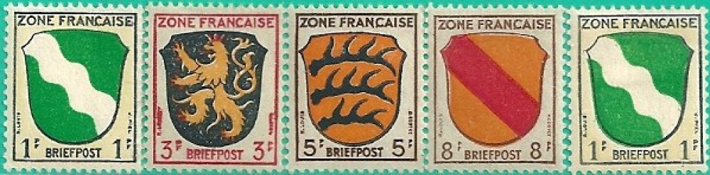 Allemagne - Zone Française - 1945 - Y&T 1 à 4* MH