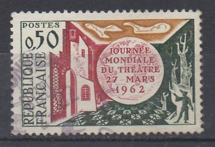 FRANCE 1962 - JOURNÉE MONDIALE DU THÉÂTRE - YT : 1334