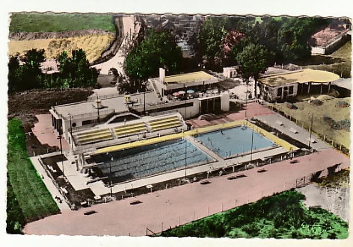 cpsm 27 Evreux La Piscine vue aérienne